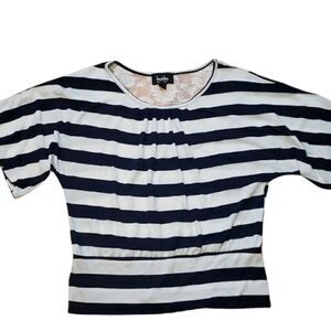 Lace Back Navy stripes XL